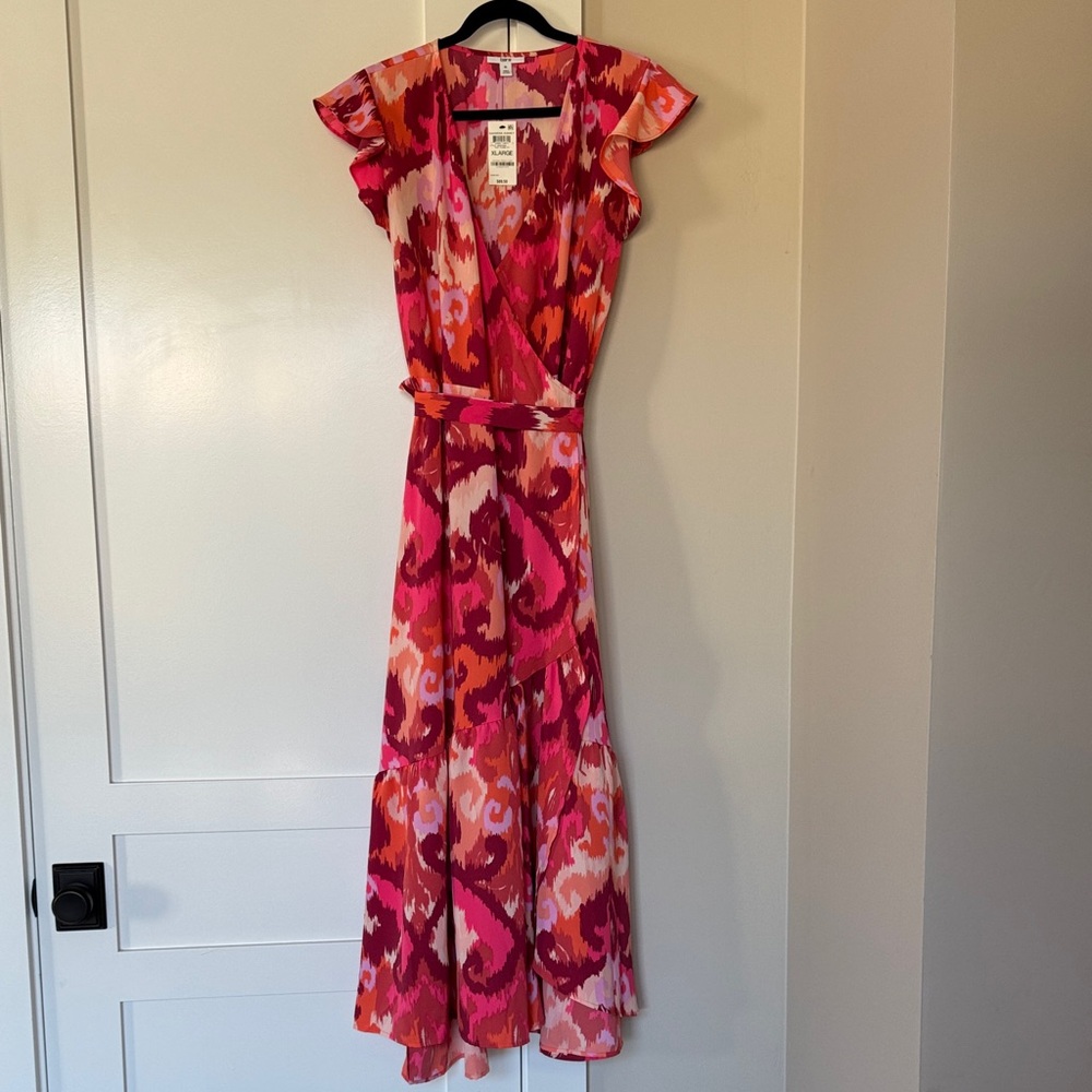 Bar III Pink and Orange Maxi Dress